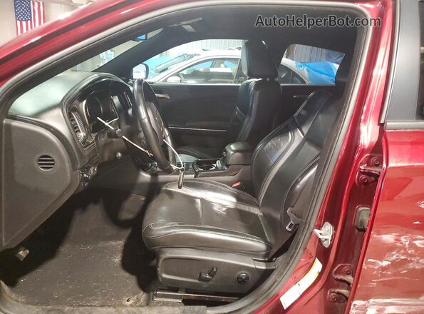 2C3CDXJGXKH611629 2019 DODGE CHARGER Red Widok wnętrza z przodu