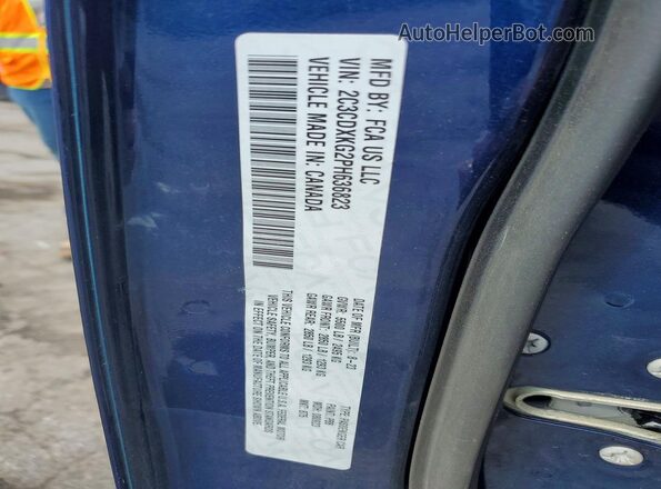 2C3CDXKG2PH636823 2023 DODGE CHARGER Blue Widok naklejki z numerem VIN