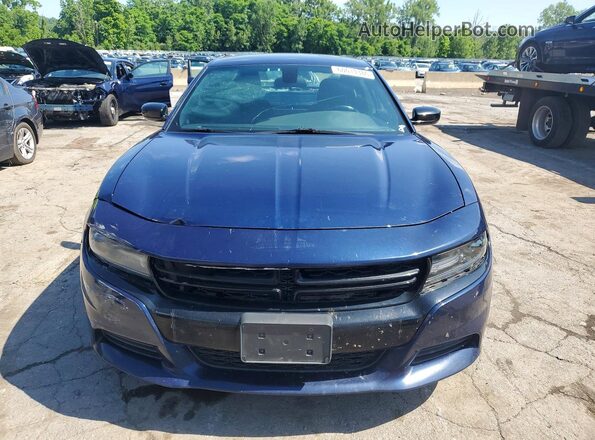 2C3CDXKT2JH327020 2018 DODGE CHARGER Blue Front view