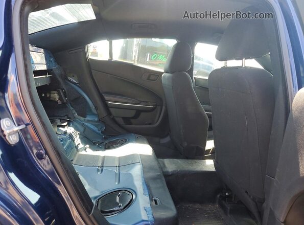 2C3CDXKT2JH327020 2018 DODGE CHARGER Blue Rear seats view