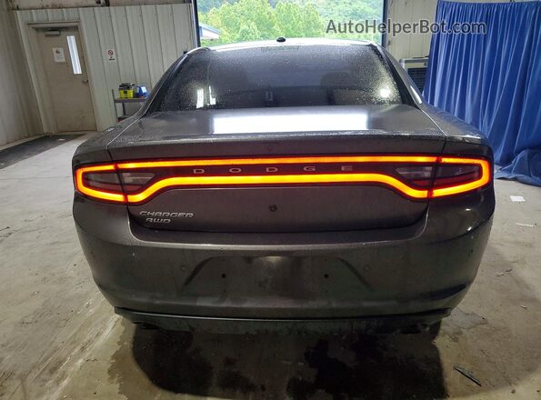 2C3CDXKT2KH647701 2019 DODGE CHARGER Gray Rear view