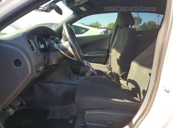 2C3CDXKT3KH622449 2019 DODGE CHARGER White Widok wnętrza z przodu