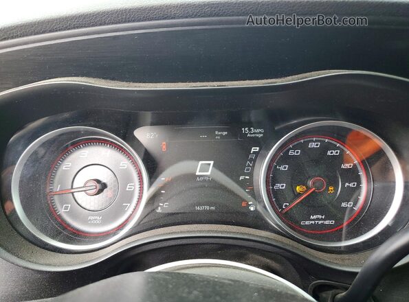 2C3CDXKT5JH207700 2018 DODGE CHARGER White Instrument cluster view