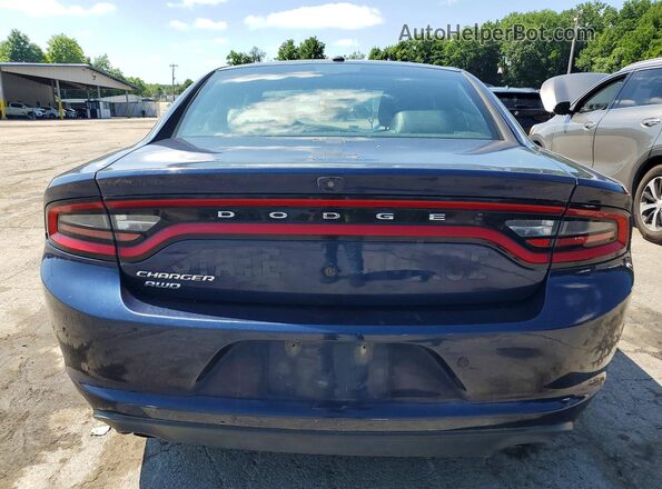 2C3CDXKT8KH710624 2019 DODGE CHARGER Blue Հետևի տեսք