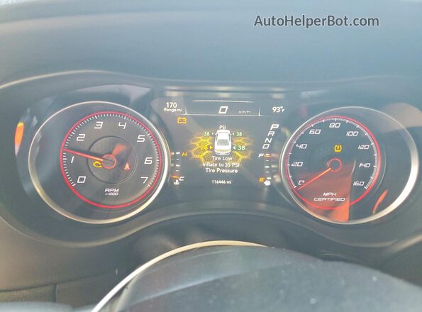 2C3CDXKT9GH260070 2016 DODGE CHARGER White Вид щитка приладів