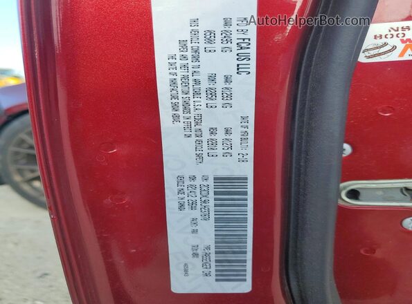 2C3CDXL90JH237870 2018 DODGE CHARGER Burgundy Vista de la etiqueta del VIN