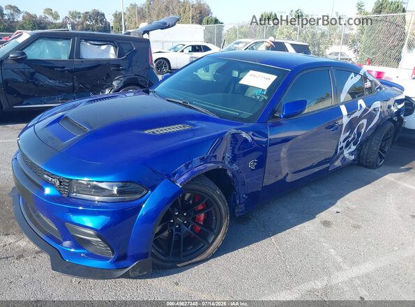 2C3CDXL90NH117203 2022 DODGE CHARGER Blue წინა მარცხენა ხედი სამი მეოთხედიდან