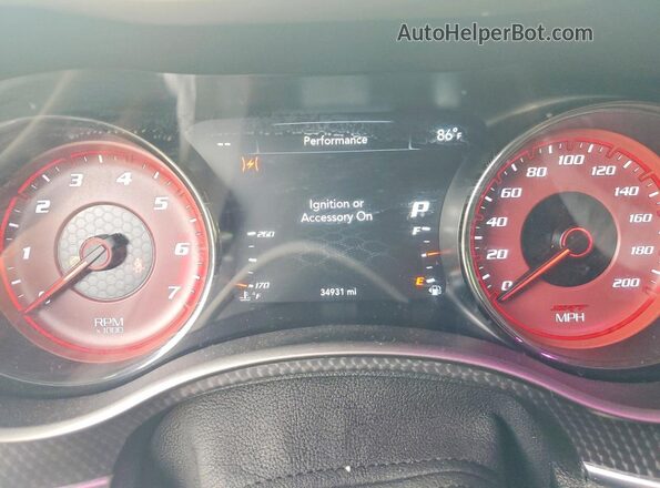 2C3CDXL91KH518626 2019 DODGE CHARGER Gray Вид щитка приладів