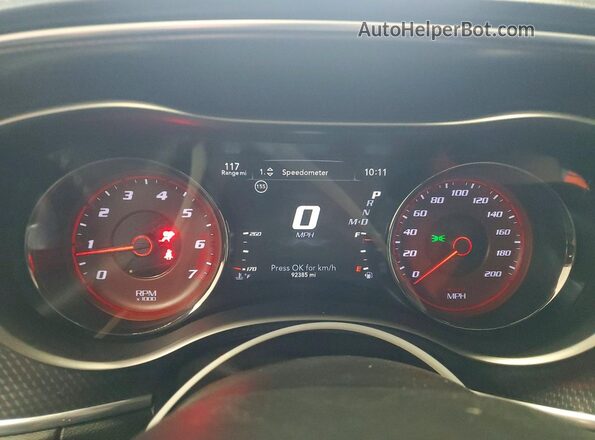 2C3CDXL9XKH540642 2019 DODGE CHARGER Белый Вид щитка приборов