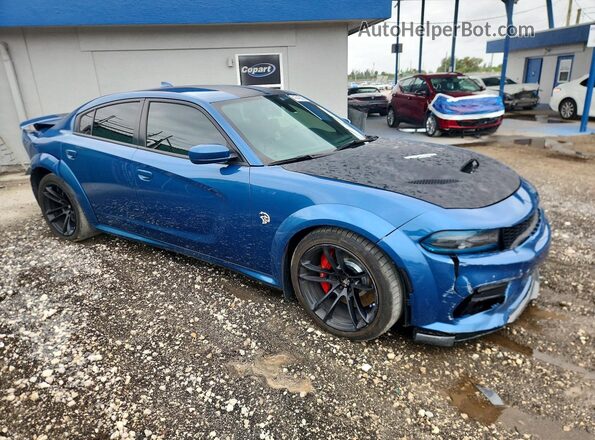 2C3CDXL9XLH188647 2020 DODGE CHARGER Синий Передняя правая четверть