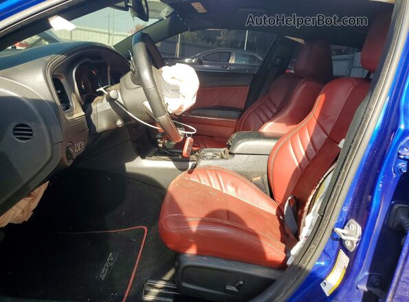 2C3CDXL9XNH121503 2022 DODGE CHARGER Синий Вид салона спереди