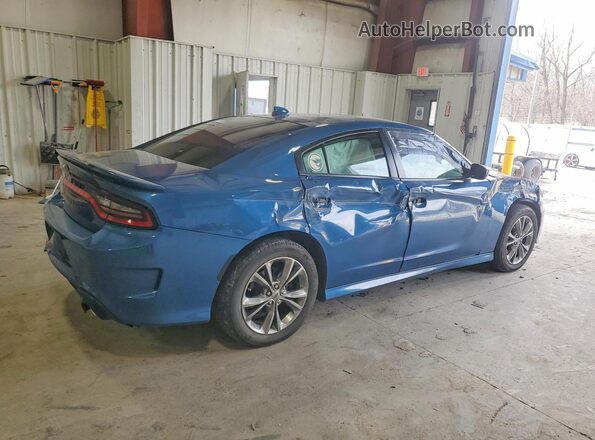 2C3CDXMG9LH220470 2020 DODGE CHARGER Blue Задня права чверть