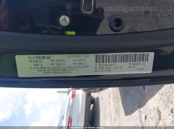 2C3CDZAG0JH241771 2018 DODGE CHALLENGER Черный Вид подкапотного пространства