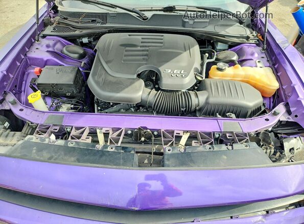 2C3CDZAG0KH551503 2019 DODGE CHALLENGER Purple Rear interior view