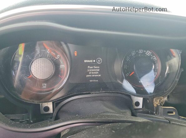 2C3CDZAG1JH196016 2018 DODGE CHALLENGER Black Вид щитка приладів