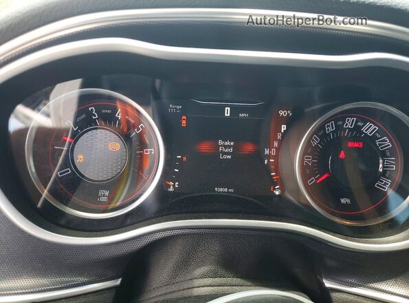 2C3CDZAG1JH331334 2018 DODGE CHALLENGER White ხელსაწყოთა პანელის ხედი
