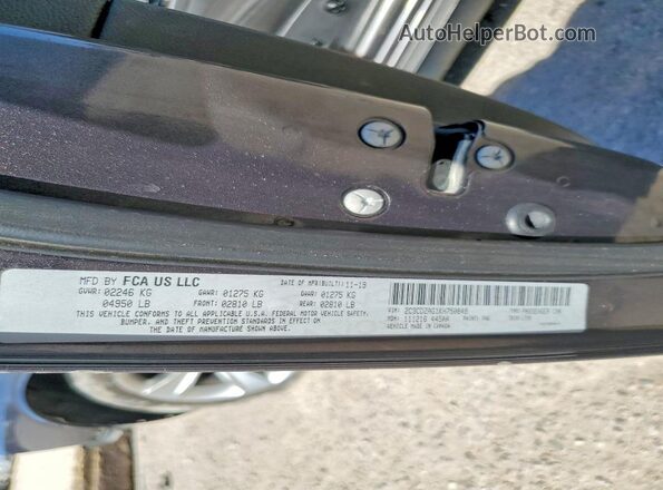 2C3CDZAG1KH750849 2019 DODGE CHALLENGER Gray VIN კოდის სტიკერის ხედი