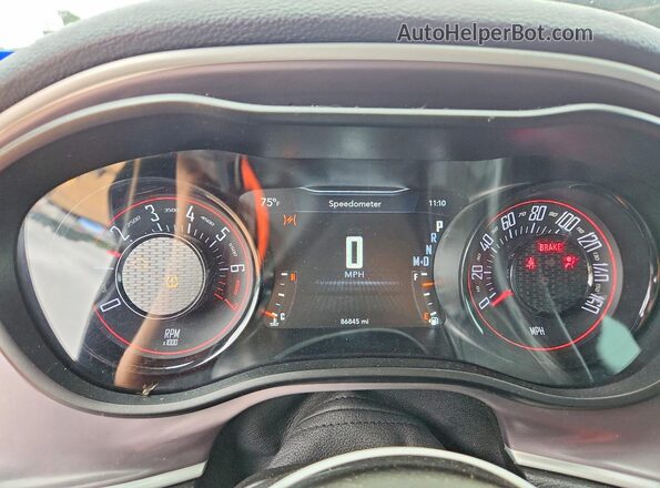 2C3CDZAG1MH676318 2021 DODGE CHALLENGER Black Вид щитка приладів
