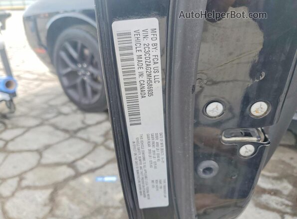 2C3CDZAG2MH586935 2021 DODGE CHALLENGER Black Widok naklejki z numerem VIN
