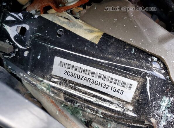 2C3CDZAG3GH321543 2016 DODGE CHALLENGER Черный Вид подкапотного пространства
