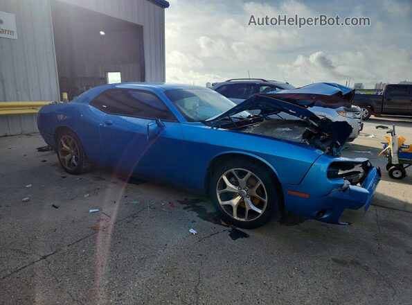 2C3CDZAG4GH162953 2016 DODGE CHALLENGER Blue Delantero derecho