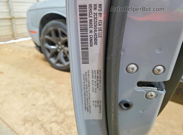 2C3CDZAG4LH236592 2020 DODGE CHALLENGER Gray Շարժիչի բաժամունքի տեսք