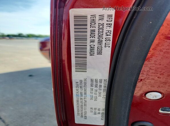 2C3CDZAG4NH132090 2022 DODGE CHALLENGER Maroon Widok komory silnika