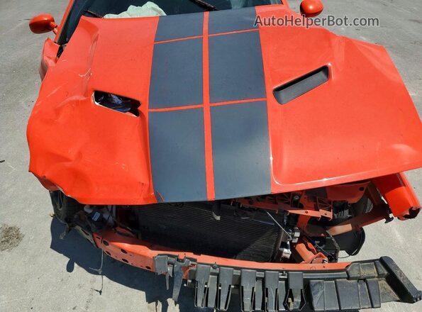 2C3CDZAG5GH345343 2016 DODGE CHALLENGER Orange უკანა სალონის ხედი