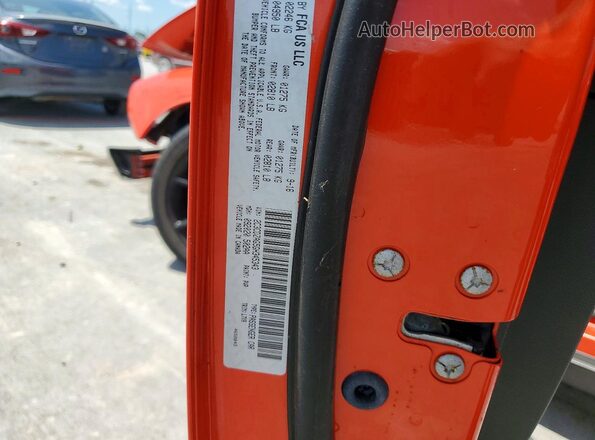 2C3CDZAG5GH345343 2016 DODGE CHALLENGER Orange ძრავის განყოფილების ხედი