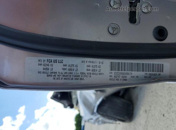 2C3CDZAG6GH290174 2016 DODGE CHALLENGER Silver Շարժիչի բաժամունքի տեսք