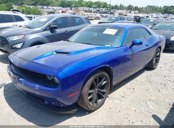 2C3CDZAG6JH255478 2018 DODGE CHALLENGER Синий Передняя левая четверть
