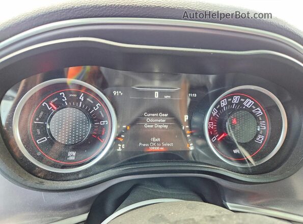 2C3CDZAG6KH525259 2019 DODGE CHALLENGER Black Instrument cluster view