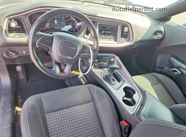 2C3CDZAG6KH640735 2019 DODGE CHALLENGER Blue Dashboard view
