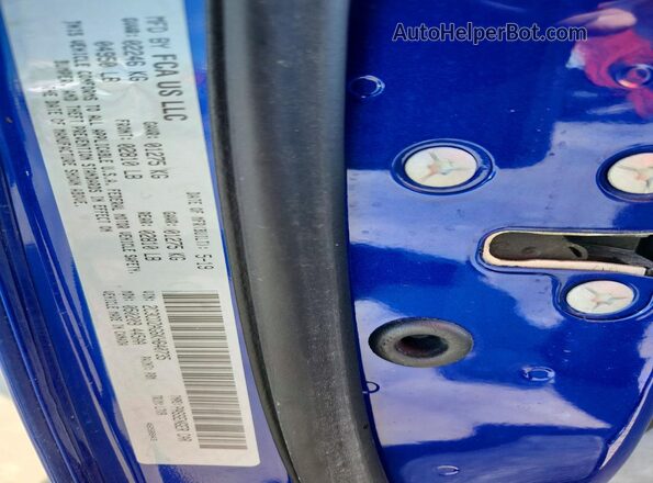 2C3CDZAG6KH640735 2019 DODGE CHALLENGER Blue Engine compartment view