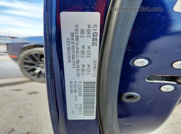 2C3CDZAG7GH263498 2016 DODGE CHALLENGER Blue VIN sticker view