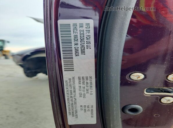 2C3CDZAG7LH235887 2020 DODGE CHALLENGER Purple Vista del compartimento del motor