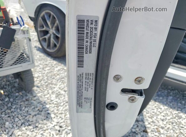 2C3CDZAG7MH508036 2021 DODGE CHALLENGER White VIN կոդի պիտակի տեսք
