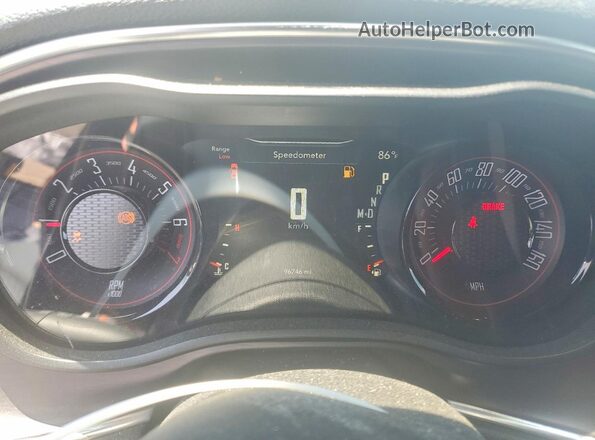 2C3CDZAG8GH279774 2016 DODGE CHALLENGER Black Vista del cuadro de instrumentos