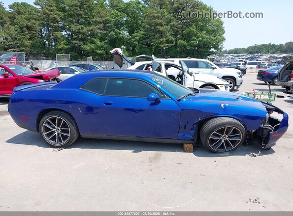 2C3CDZAG8JH231764 2018 DODGE CHALLENGER Blue უკანა სალონის ხედი