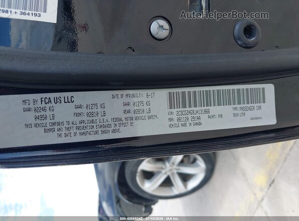 2C3CDZAG9JH131866 2018 DODGE CHALLENGER Black Widok komory silnika