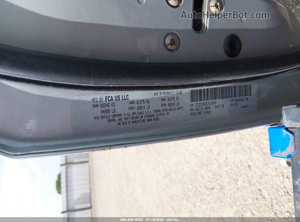 2C3CDZAG9LH137945 2020 DODGE CHALLENGER Silver Вид підкапотного простору