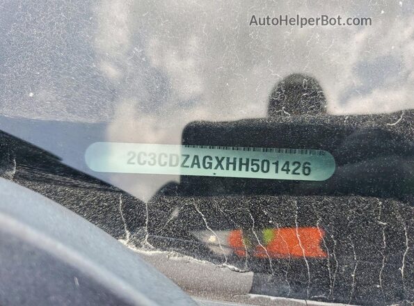 2C3CDZAGXHH501426 2017 DODGE CHALLENGER Gray Vista de la etiqueta del VIN