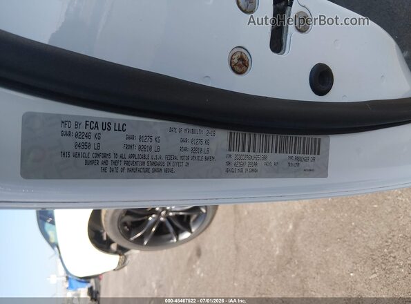2C3CDZAGXJH251580 2018 DODGE CHALLENGER White Engine compartment view