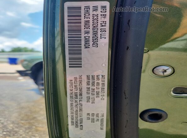 2C3CDZAGXNH263427 2022 DODGE CHALLENGER Green Вид підкапотного простору
