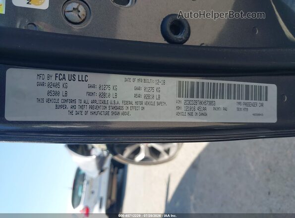 2C3CDZBT0KH573853 2019 DODGE CHALLENGER Gray Engine compartment view