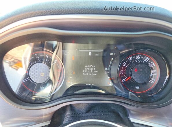 2C3CDZBT1KH561887 2019 DODGE CHALLENGER White Вид щитка приладів