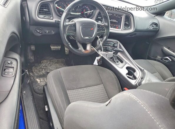 2C3CDZBT2KH596681 2019 DODGE CHALLENGER Blue Dashboard view