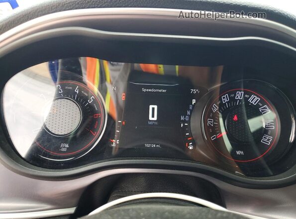 2C3CDZBT2KH596681 2019 DODGE CHALLENGER Blue Instrument cluster view