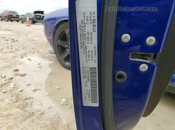 2C3CDZBT2KH596681 2019 DODGE CHALLENGER Blue Engine compartment view