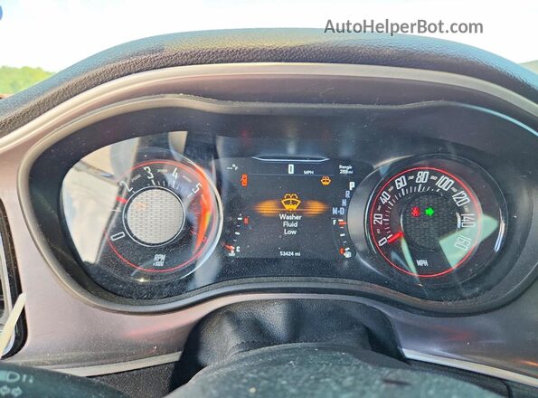 2C3CDZBT2NH143598 2022 DODGE CHALLENGER White Vista del cuadro de instrumentos